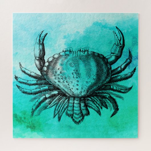 Illustrierte Krabbe (Unterwasser-Tier) Puzzle (Horizontal)