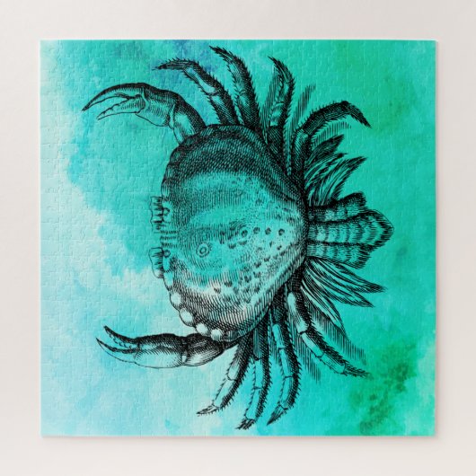 Illustrierte Krabbe (Unterwasser-Tier) Puzzle (Vertikal)