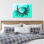 Illustrierte Krabbe (Unterwassertier) (Strandlands Leinwanddruck (Insitu (Schlafzimmer))