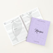 Illustrierte Küche Utensils Personalisiert Rezept Notizblock (Innenseite)