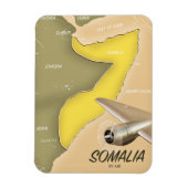 illustrierte Landkarte Somalias Magnet (Vertikal)