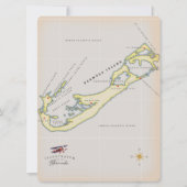 Illustrierte Landkarte von Bermuda (Vorderseite)