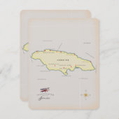 Illustrierte Landkarte von Jamaika. (Vorne/Hinten)