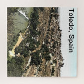 Illustrierte Landschaft Kunst Toledo, Spanien Puzzle (Horizontal)