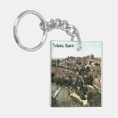 Illustrierte Landschaft Kunst Toledo, Spanien Schlüsselanhänger (Vorderseite links)