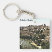 Illustrierte Landschaft Kunst Toledo, Spanien Schlüsselanhänger (Vorderseite)