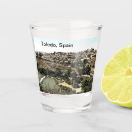 Illustrierte Landschaft Kunst Toledo, Spanien Schnapsglas
