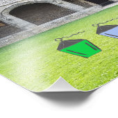 Illustrierte Laternen in Bryn Mawr Cloisters Fotodruck (Ecke)