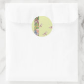 illustrierte Libellen im Garten Runder Aufkleber (Tasche)