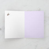 Illustrierte lila violette Blumenkarte Dankeskarte (Innenseite)