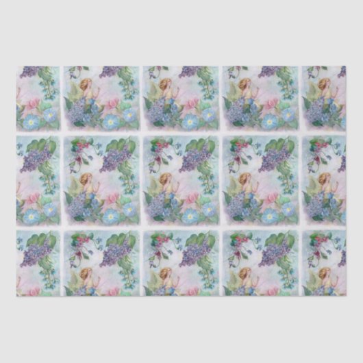 Illustrierte Lilac-Fee Seidenpapier (Vorderseite)