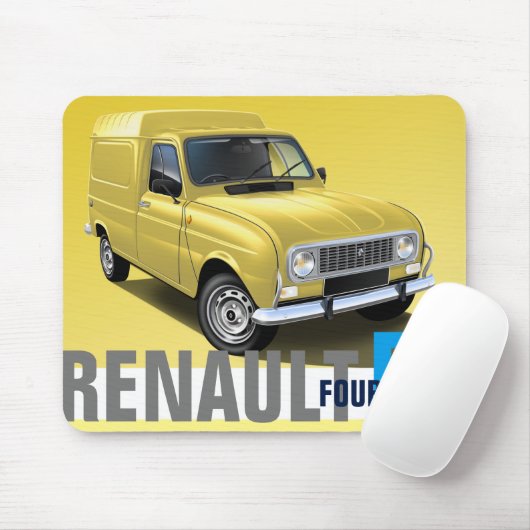 Illustrierte Mäusematte Renaults R4 F6 Van Mousepad (Mit Mouse)
