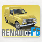 Illustrierte Mäusematte Renaults R4 F6 Van Mousepad (Vorne)