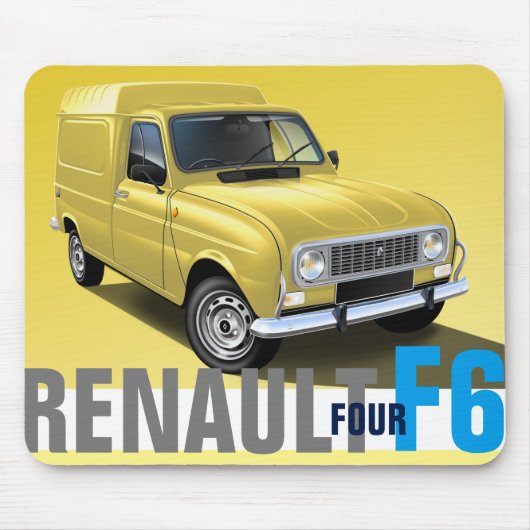 Illustrierte Mäusematte Renaults R4 F6 Van Mousepad (Vorne)