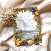 Illustrierte mediterrane Hochzeit Begleitkarte