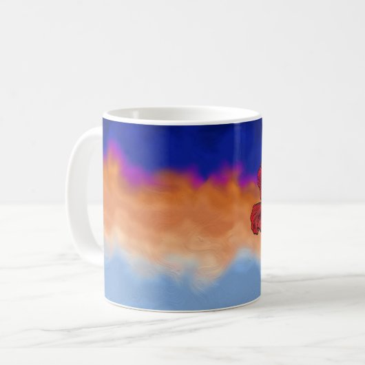 Illustrierte Mohnblume Kaffeetasse (Vorderseite Links)