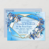 Illustrierte Moon-Blume-Verlobung Einladungspostkarte (Vorne/Hinten)