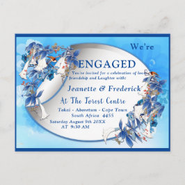 Illustrierte Moon-Blume-Verlobung Einladungspostkarte