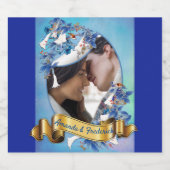 Illustrierte Moonblume Schaumweinetikett (Einzelnes Label)