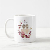 Illustrierte Mutter der Braut | Monogramm Kaffeetasse (Links)