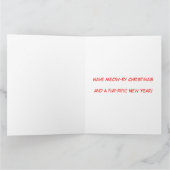 Illustrierte Niedliche Orangenkatze und Weihnachts Karte (Innenseite)