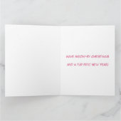 Illustrierte Niedliche Siamkatze und Weihnachtsbau Karte (Innenseite)