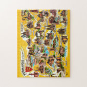 Illustrierte Normandie Frankreich Jigsaw Puzzle (Vertikal)