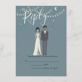Illustrierte OM Couple UAWG Wedding Card Begleitkarte