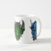 Illustrierte Oni-Dämonen Kaffeetasse (VorderseiteRechts)