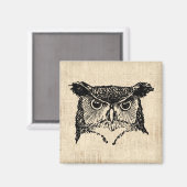 Illustrierte Owl Art Magnet (Vorderseite/Rückseite)