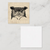 Illustrierte Owl Art Mitteilungskarte (Vorne/Hinten)
