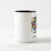 illustrierte Partyleute Zweifarbige Tasse (Mittel)