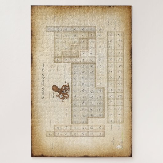 Illustrierte Periodische Elementübersicht Puzzle (Vertikal)