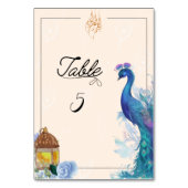 illustrierte Pfauenmuslime-Karte Tischnummer (Vorderseite)