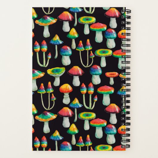 Illustrierte Pilze im Cockpitkern Cool Fungi Notizblock (Rückseite)