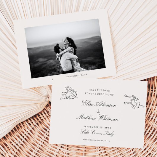 Illustrierte polnische Hochzeit speichert das Datu Save The Date