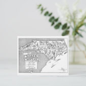 Illustrierte Postkarte aus North Carolina (Stehend Vorderseite)