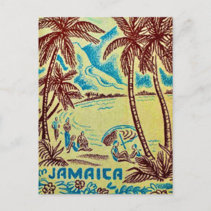 Illustrierte Postkarte Jamaika