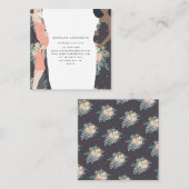 Illustrierte prgenant Mamma bunt + Blumenhebamme Quadratische Visitenkarte (Vorne/Hinten)
