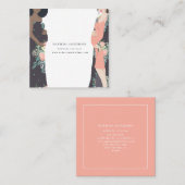 Illustrierte prgenant Mamma bunt + Blumenhebamme Quadratische Visitenkarte (Vorne/Hinten)