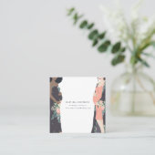 Illustrierte prgenant Mamma bunt + Blumenhebamme Quadratische Visitenkarte (Stehend Vorderseite)