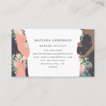 Illustrierte prgenant Mamma bunt + Blumenhebamme