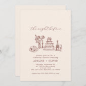 Illustrierte Probe - Abendessen Einladungen (Vorne/Hinten)