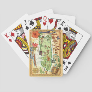 Illustrierte Puerto Rico-Karte Spielkarten