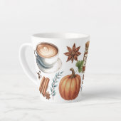 Illustrierte Pumpkin-Gewürze-Tasse Milchtasse (Linke Ecke)