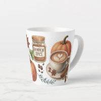 Illustrierte Pumpkin-Gewürze-Tasse