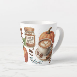 Illustrierte Pumpkin-Gewürze-Tasse Milchtasse