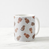 Illustrierte Quokkas auf Hellgrau Kaffeetasse (VorderseiteRechts)
