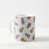 Illustrierte Quokkas auf Hellgrau Kaffeetasse (Vorderseite Links)