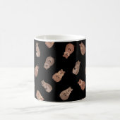 Illustrierte Quokkas auf Schwarz Kaffeetasse (Mittel)